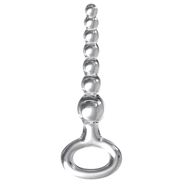 Icicles No. 67 - klaasist dildo kuulidega - läbipaistev
