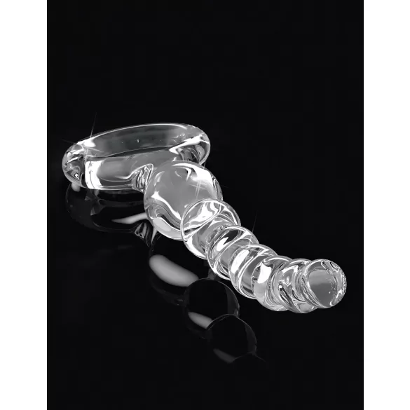 Icicles No. 67 - klaasist dildo kuulidega - läbipaistev
