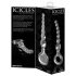 Icicles No. 67 - klaasist dildo kuulidega - läbipaistev