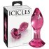 Icicles Nr. 79 - kooniline klaasist anaalplug (roosa)