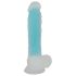 You2Toys Glow in the Dark - iminapaga kinnituv, helendav dildo (sinine)