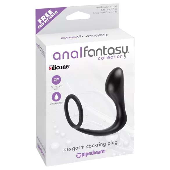 analfantasy - anaaltapp peeniserõngaga - must