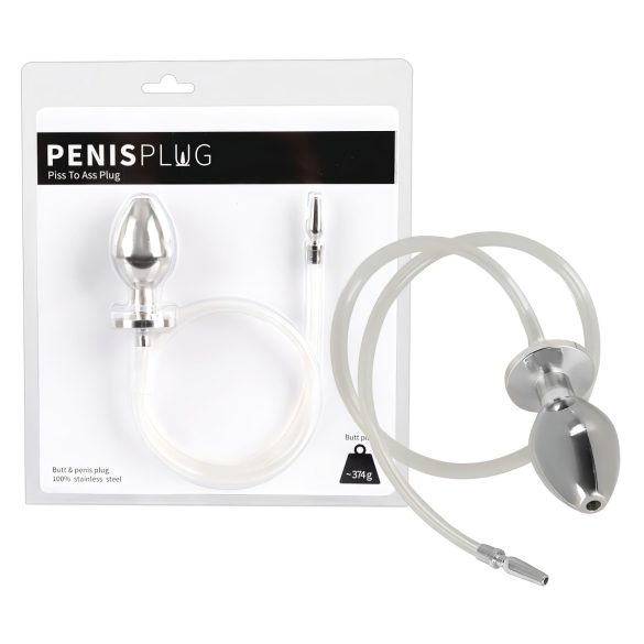 Piss to Ass Plug - õõnes anaaltapp koos kusetoru laiendajaga