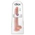 King Cock 14 suur dildo munanditega (35cm) - naturaalne