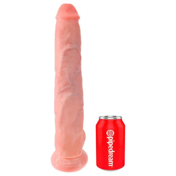 King Cock - realistlik suur dildo munanditega - 35 cm naturaalne
