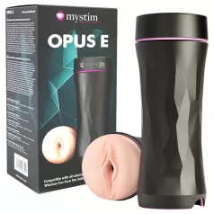   mystim Opus E - elektrostimulatsiooni tupe masturbator - naturaalne/must