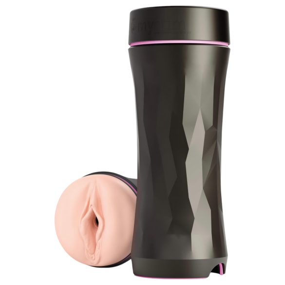 mystim Opus E - elektrostimulatsiooni tupe masturbator - naturaalne/must