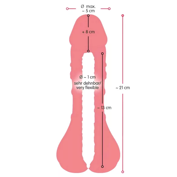 Nature Skin - 2in1 kunstlik pepu ja peenisekate - naturaalne