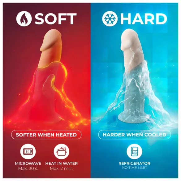 Silexd 7 - dildo iminapaga - 17,5 cm naturaalne