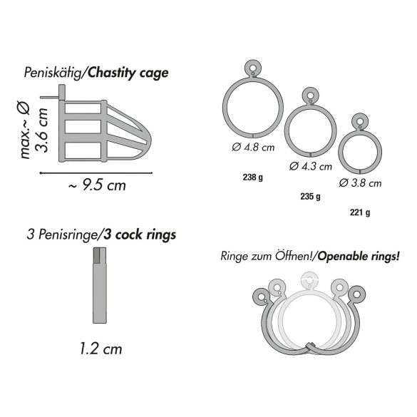 You2Toys - peenisevõru - metallist kuppel lukuga