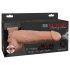 Fetišši Rihmaga 9 - kinnitatav, õõnes, pritsiv dildo (naturaalne)