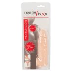   Realistixxx - návlek na penis s kroužkem na varlata - 16cm (tělová barva)