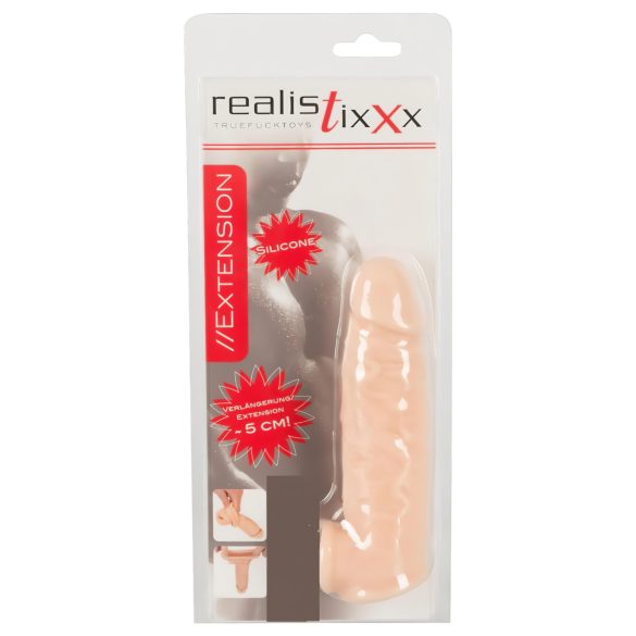Realistixxx - peenisehülss õrrõngaga - 16cm (naturaalne)