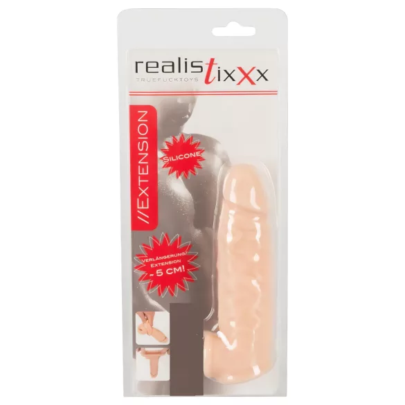 Realistixxx - peenisehülss munandiringiga - 16 cm naturaalne
