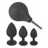 Black Velvet - anaaltapi komplekt (4 osaline) - must