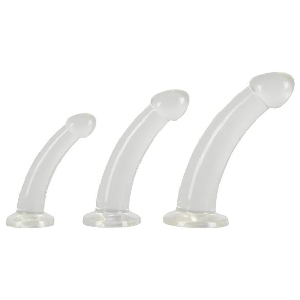 Crystal Clear 3-osaline anaalmänguasjade komplekt (läbipaistev)