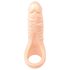Realistixxx Double F - elutru peenisrõngaga dildo (naturaalne)