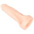 Realistixxx Double F - elutru peenisrõngaga dildo (naturaalne)