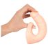 Realistixxx Double F - elutru peenisrõngaga dildo (naturaalne)