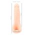 Realistixxx Double F - elutru peenisrõngaga dildo (naturaalne)
