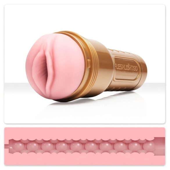 Fleshlight GO - kompakt masturbaator vagina - stamina treening - roosa