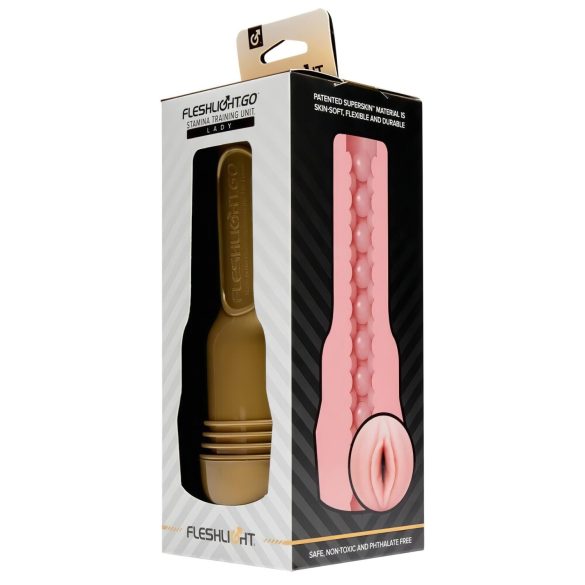 Fleshlight GO - kompakt masturbaator vagina - stamina treening - roosa