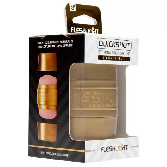 Fleshlight Quickshot - masturbaator meestele - tupe ja anaaltunnel - roosa