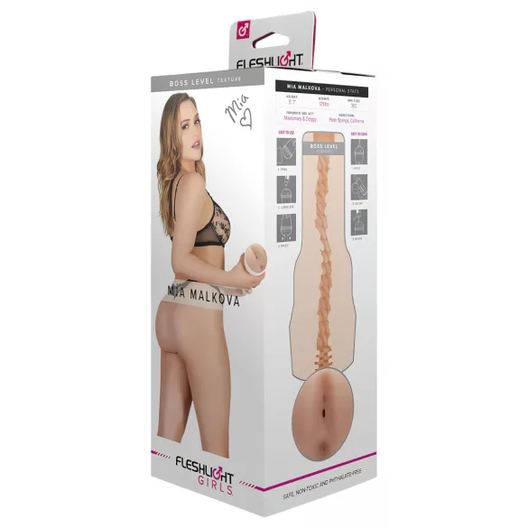 Fleshlight Mia Malkova Boss - päris tunde anaal masturbator - naturaalne