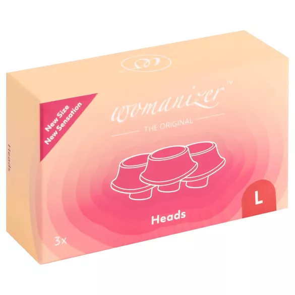 Womanizer L - varuosade komplekt - vaakumotsikud - punane - suur (3 tk)