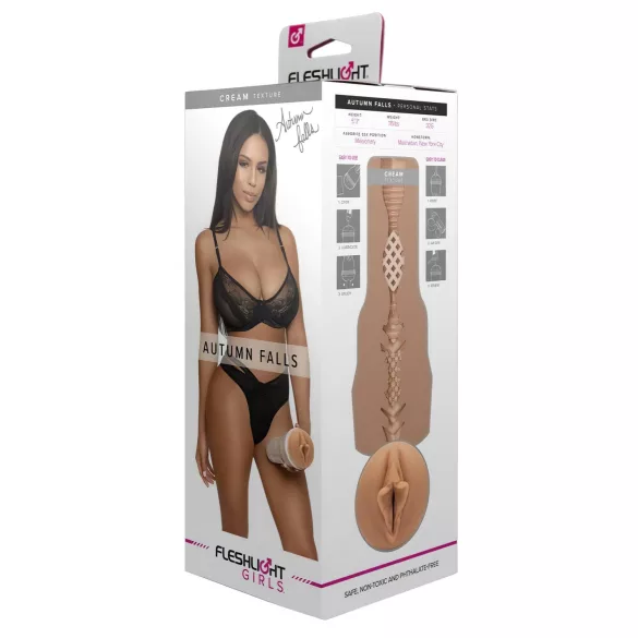 Fleshlight Autumn Falls Cream - masturbaator - realistlik tupeavaga - naturaalne