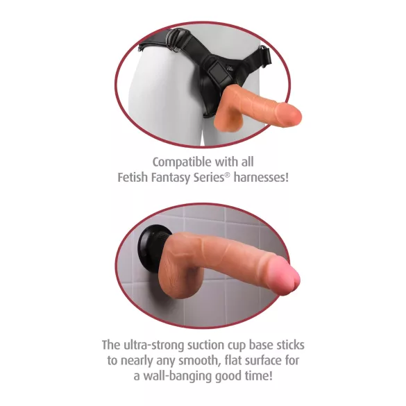 Real Feel Deluxe No.5 - munanditega realistlik vibraator - naturaalne
