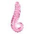 Icicles nr 24 - sooniliste mustritega roosa klaasdildo