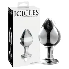   Icicles No. 25 - klaasist anaalplugg - koonusekujuline - läbipaistev