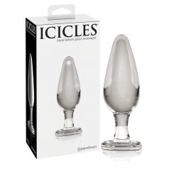 Icicles No. 26 - klaasist anaalplugg - koonus - läbipaistev