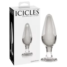 Icicles No. 26 - kooniline klaasist anaalpunn (läbipaistev)