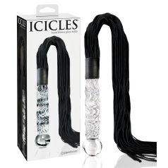   Icicles No. 38 - nahast piits ja klaasist dildo - läbipaistev-must