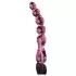 Icicles No. 43 - klaasist dildo südamekujuline helmestega - roosa
