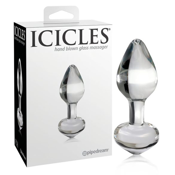 Icicles No. 44 - kooniline klaasist anaaltapp (läbipaistev)