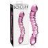 Icicles No. 55 - kahepoolne, G-punkti klaasdildo (roosa)