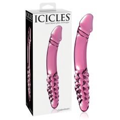 Icicles No. 57 - kahepoolne klaasist peenisedildo - roosa