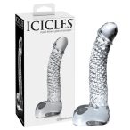 Icicles No. 61 - skleněné dildo s penisem (průsvitné)