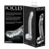 Icicles No. 61 - klaasist dildo munandite ja peenisega - läbipaistev