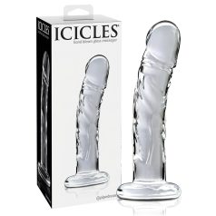   Icicles No. 62 - klaasist dildoga varustatud dildo - läbipaistev