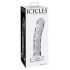 Icicles No. 62 - peenisekujuline klaasdildo (läbipaistev)