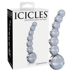   Icicles No. 66 - klaasist dildos - kumer, pallikestega - läbipaistev