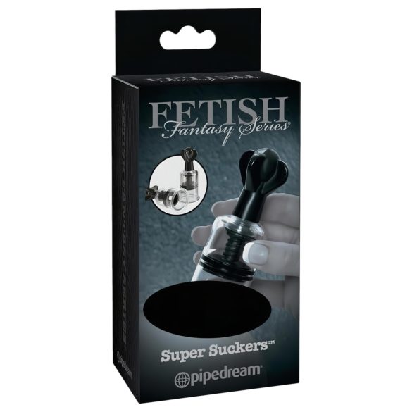 Fetish Super Suckers - nibupump (must/ läbipaistev)