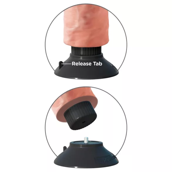 King Cock 9 - painduv vibraator iminapaga 26cm - naturaalne