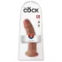 King Cock 9 - realistlik dildoga iminapaga - tume nahatoon - 23 cm