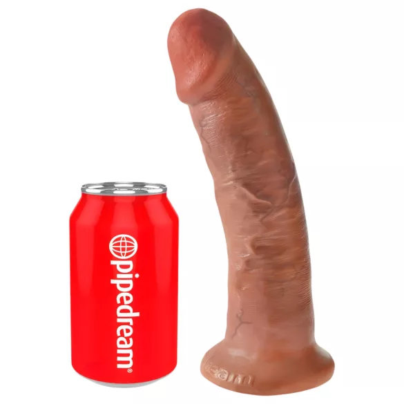 King Cock 9 - realistlik dildoga iminapaga - tume nahatoon - 23 cm