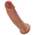 King Cock 9 - realistlik dildoga iminapaga - tume nahatoon - 23 cm
